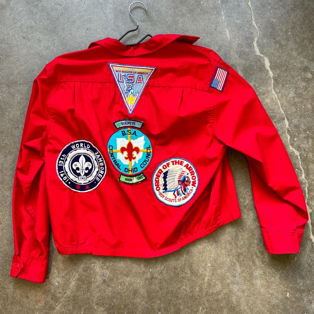 Vintage 60s Boy Scouts Red Jacket with Patches Scout... Depop