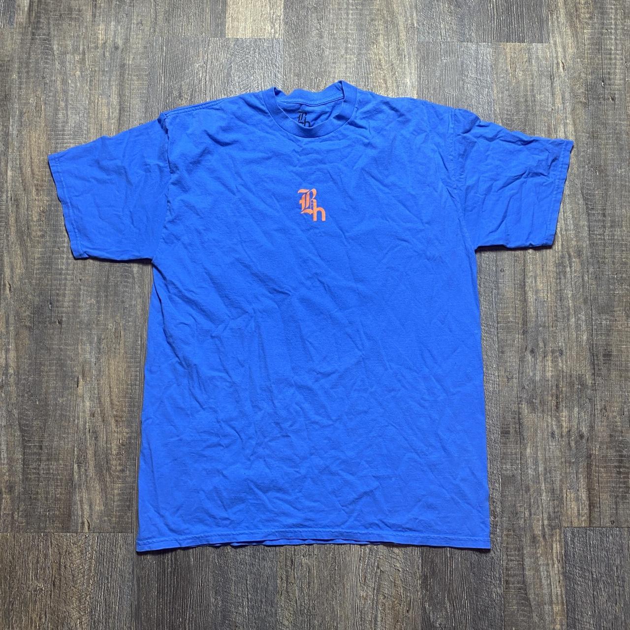 Brockhampton Men's Blue and Orange T-shirt (2)