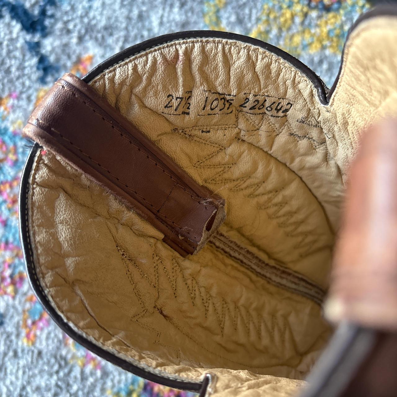 The most beautiful brown leather cow boy boots.... Depop