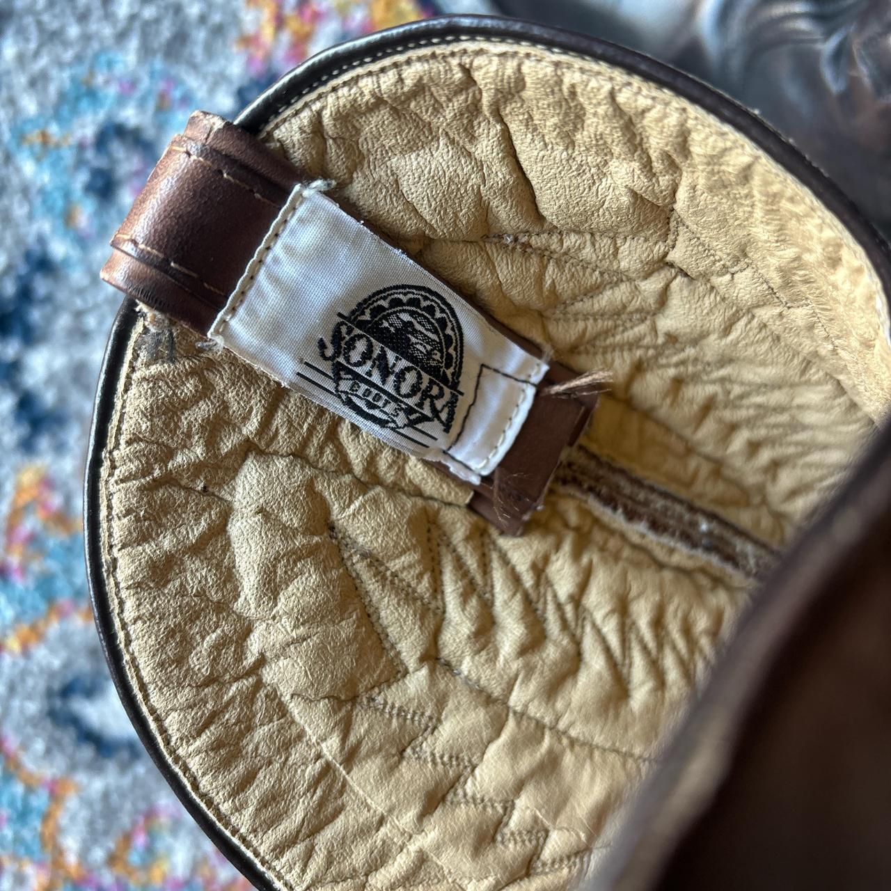 The most beautiful brown leather cow boy boots.... Depop