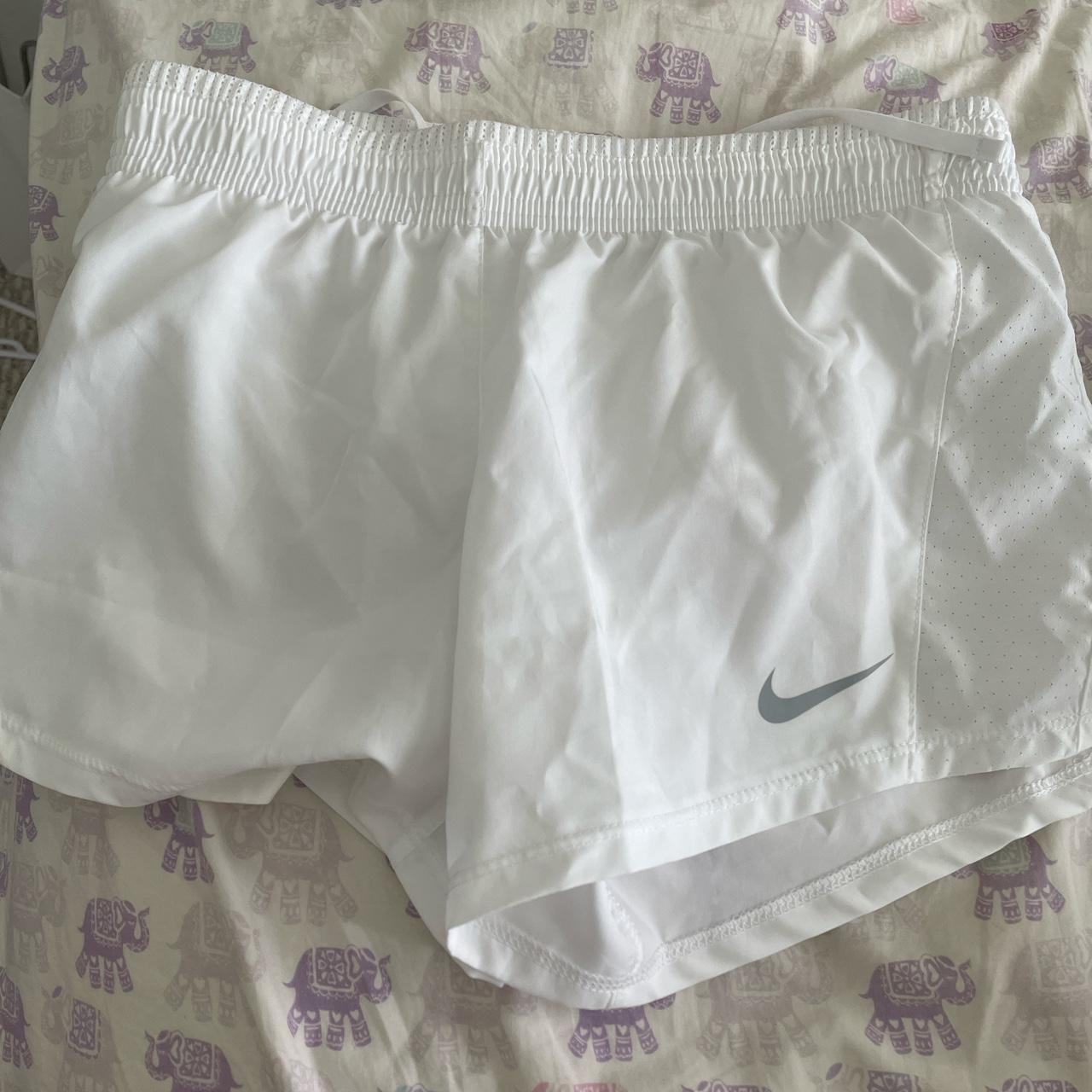 Nike White Dri Fit Shorts Size Xs But Run Big So - Depop