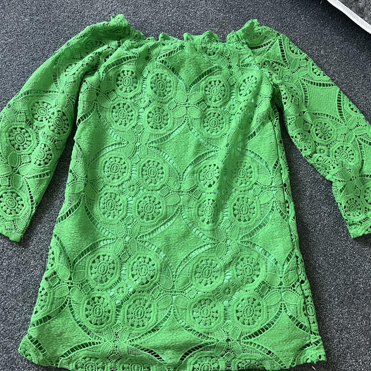 Pretty Little Thing Green Crochet Style Dress Off Depop pretty-little-thing-green-crochet-style-dress-off-depop