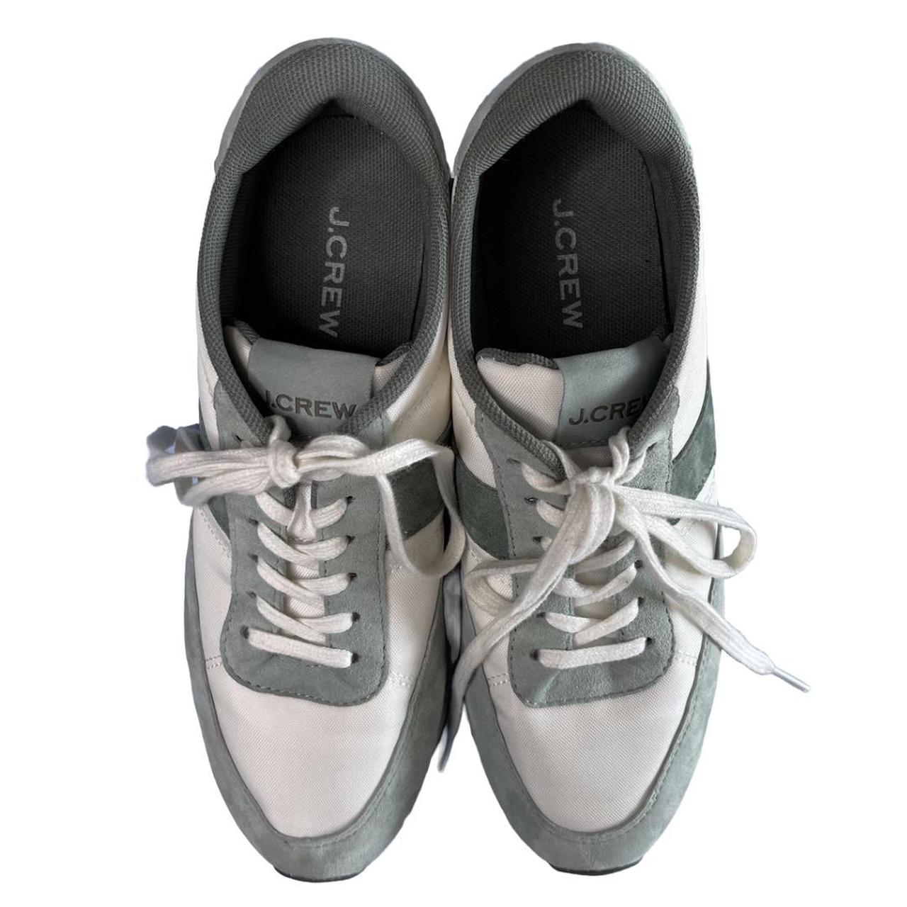 J.Crew Women's Green and White Trainers | Depop