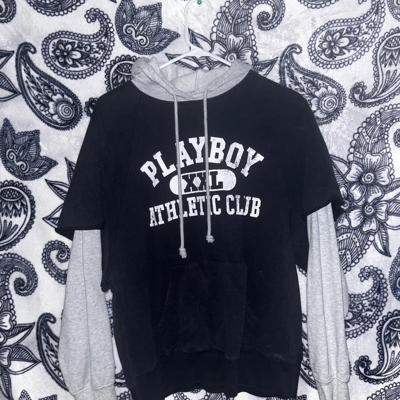 PLAYBOY Double Layered Hoodie Size Small Depop