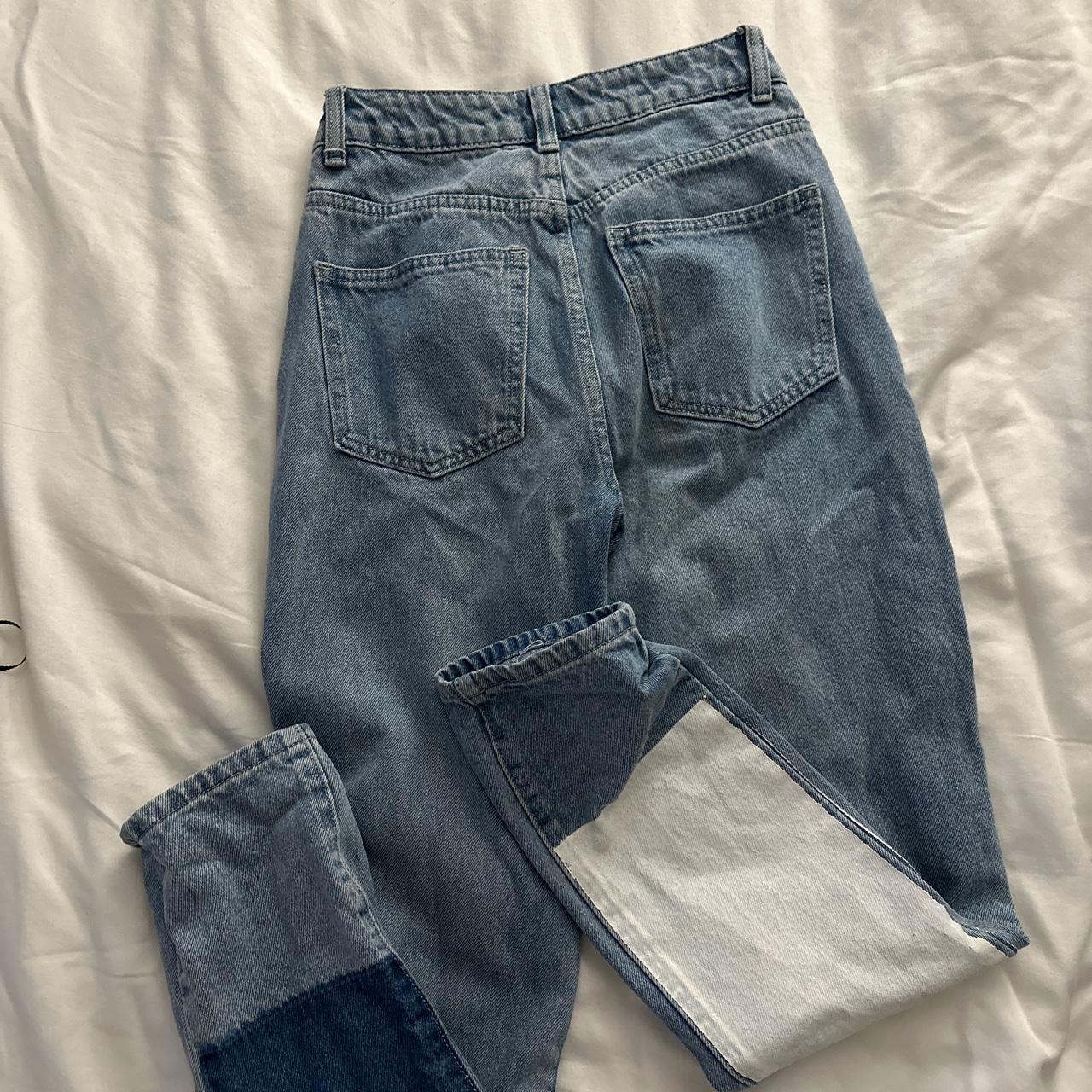 NWOT Princess Polly Cofield Mom Jean Patch Denim - Depop