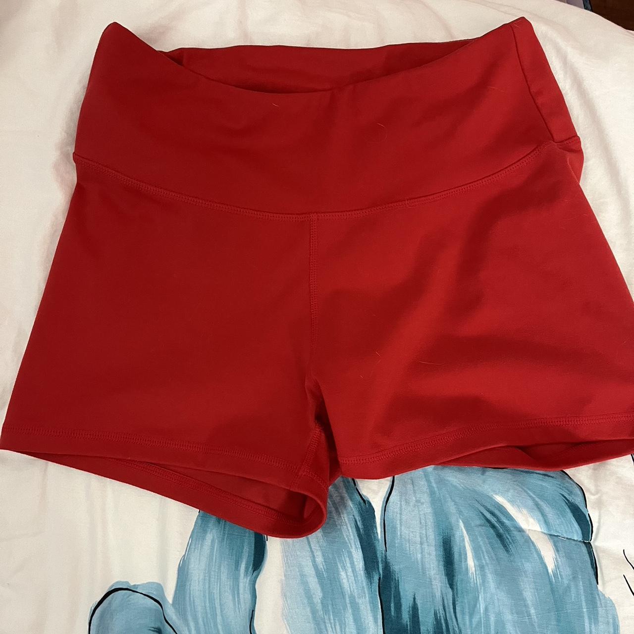 red workout shorts from amazon size medium good... Depop