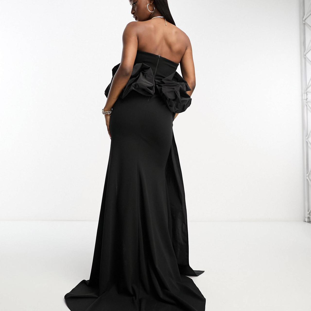 ASOS DESIGN plunge premium bandeau maxi