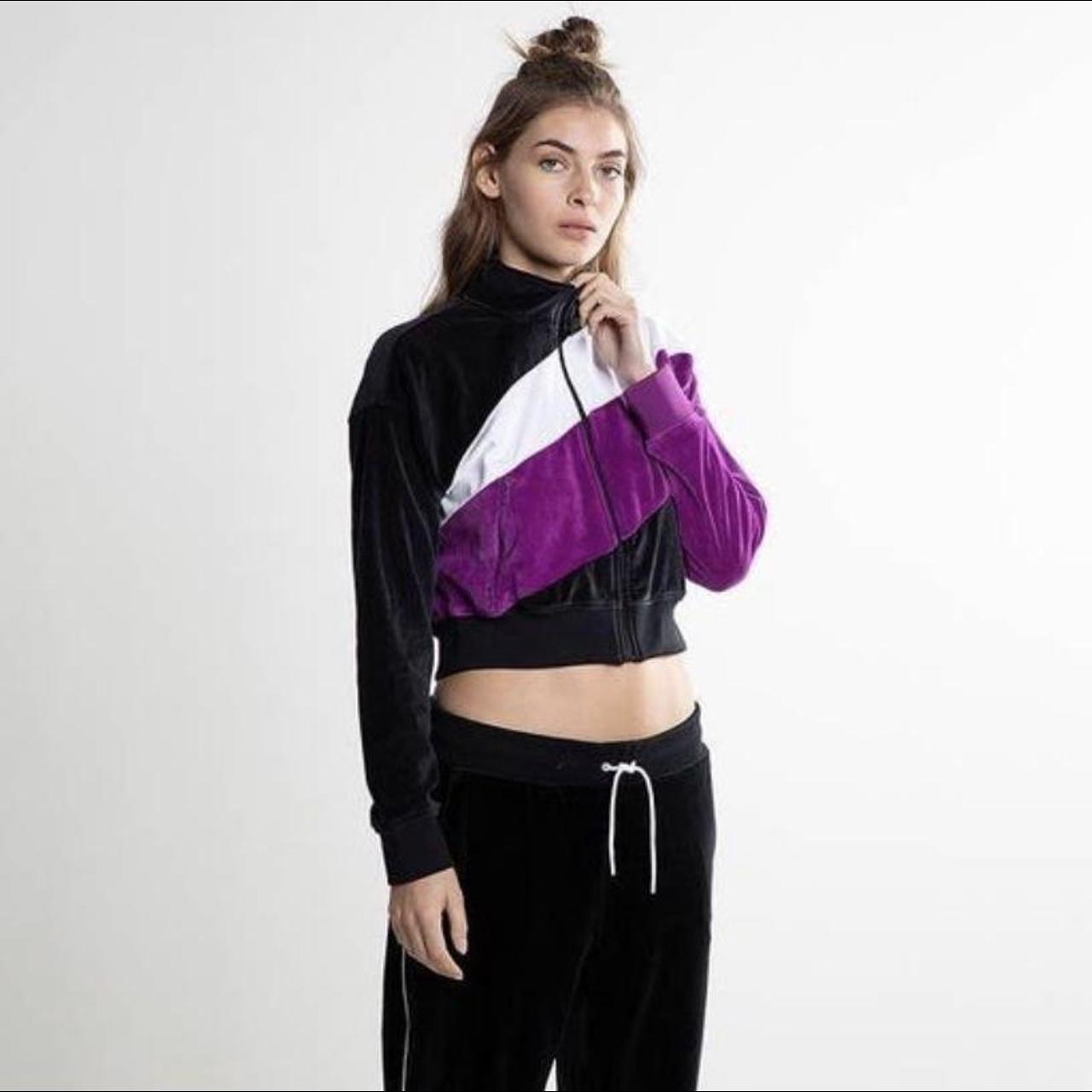 Purple converse on sale tracksuit