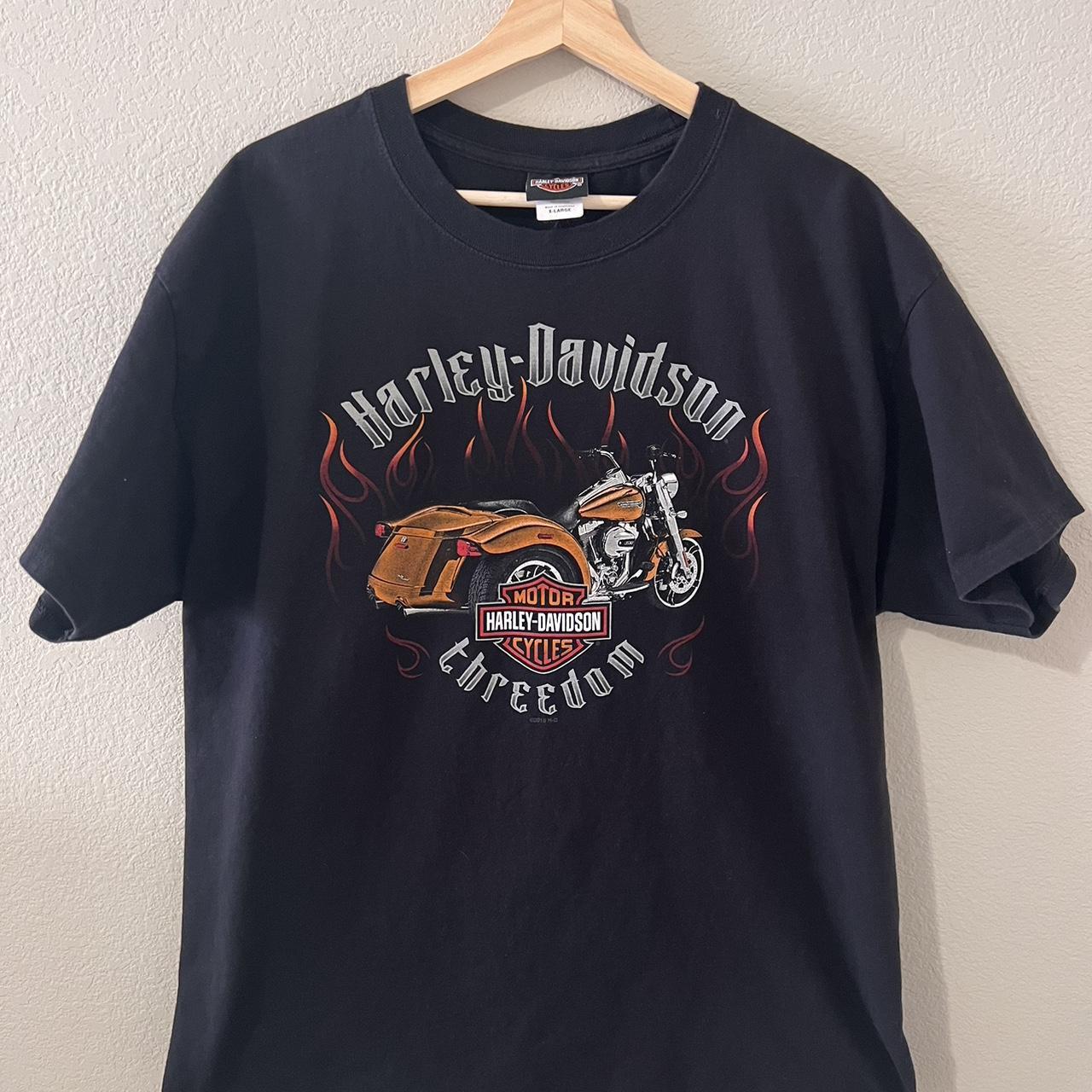 Harley Davidson Tee Shirt - Hanes Beefy Tee -... - Depop
