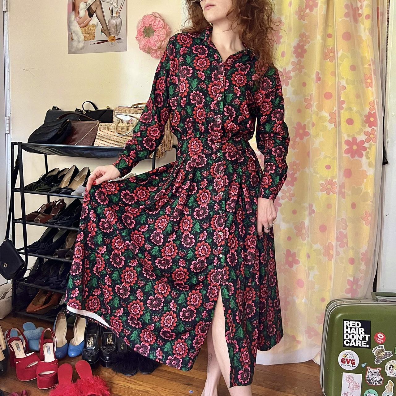 Karavan Hippie Shirtwaist Maxi Dress Perfect fall... - Depop