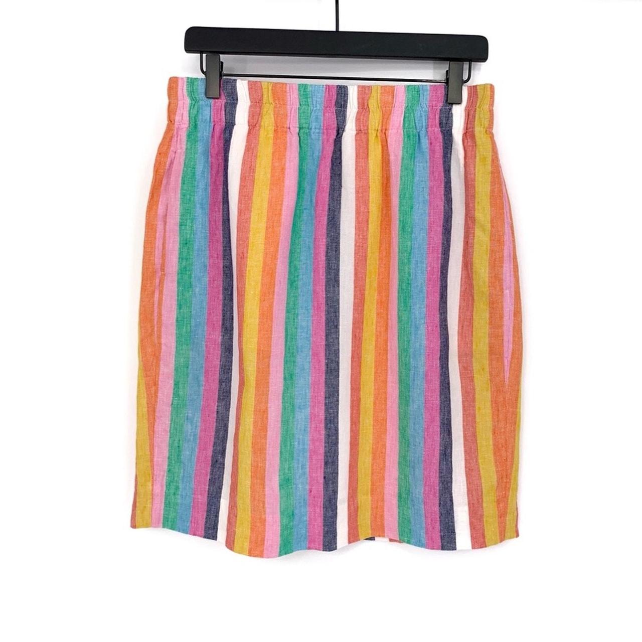 J crew rainbow stripe skirt hotsell