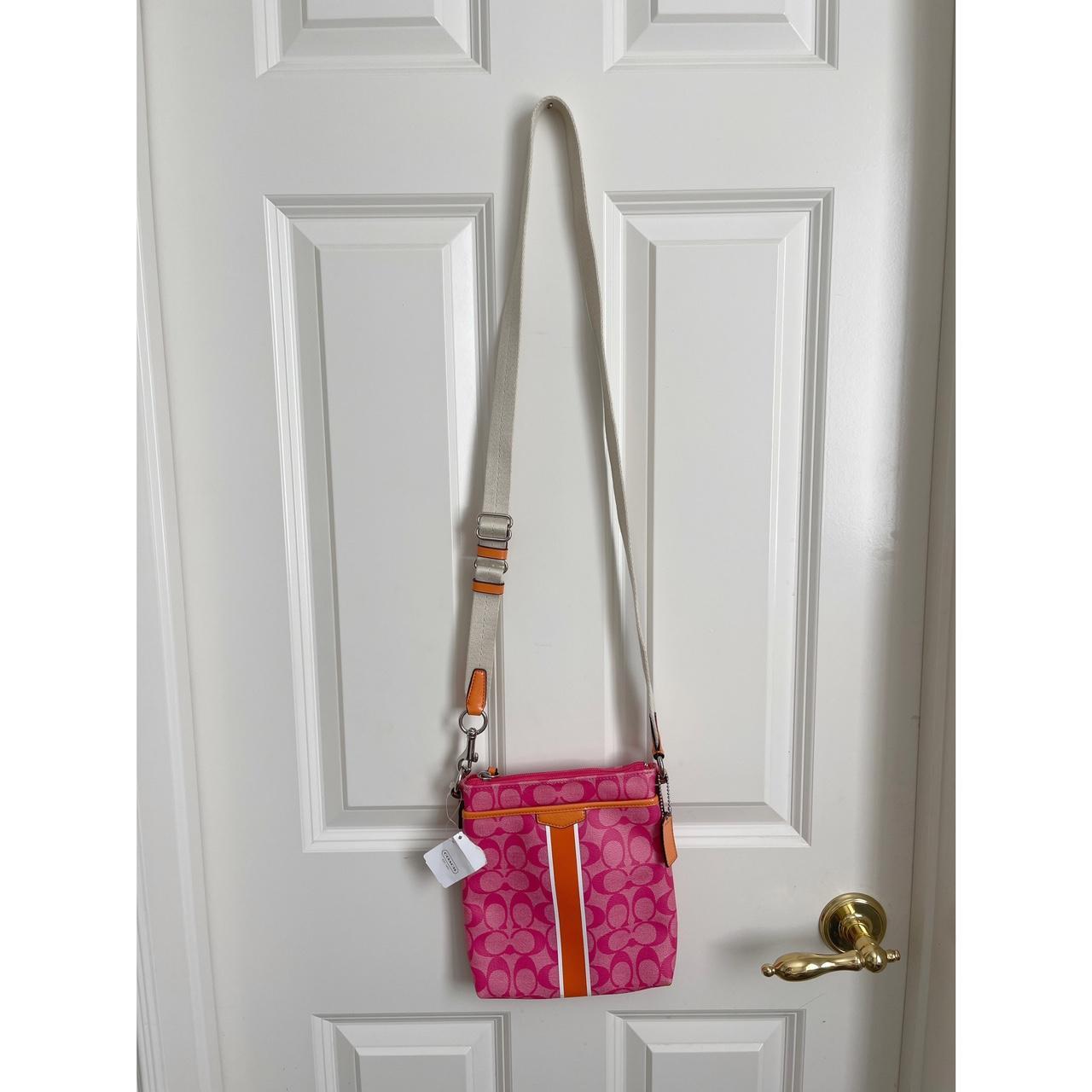 Coach, Bags, Coach Purse Strap Pink And Orange