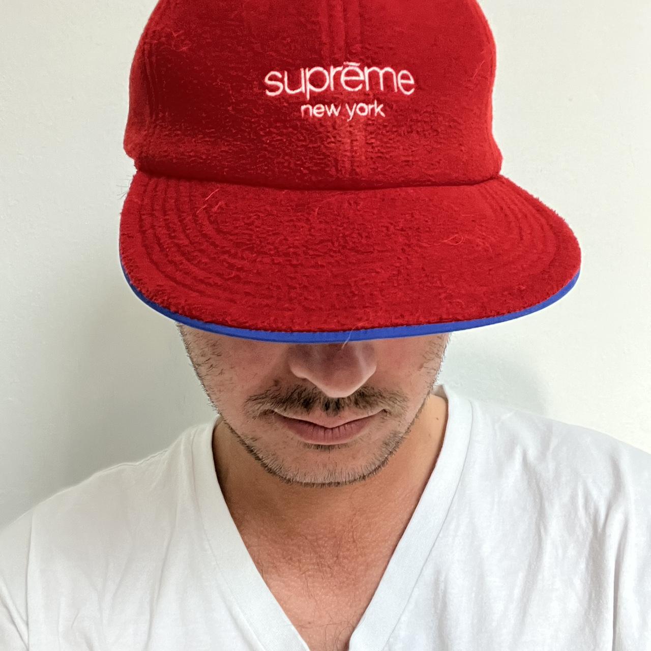 SUPREME HAT Supreme New York corduroy cap red, some - Depop