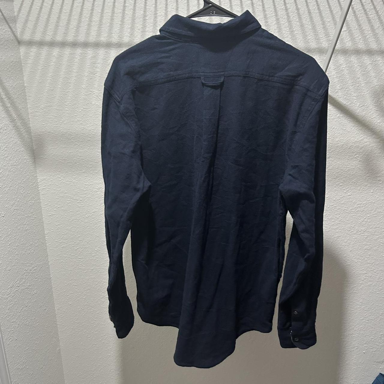 Eddie Bauer Men's Navy Shirt | Depop