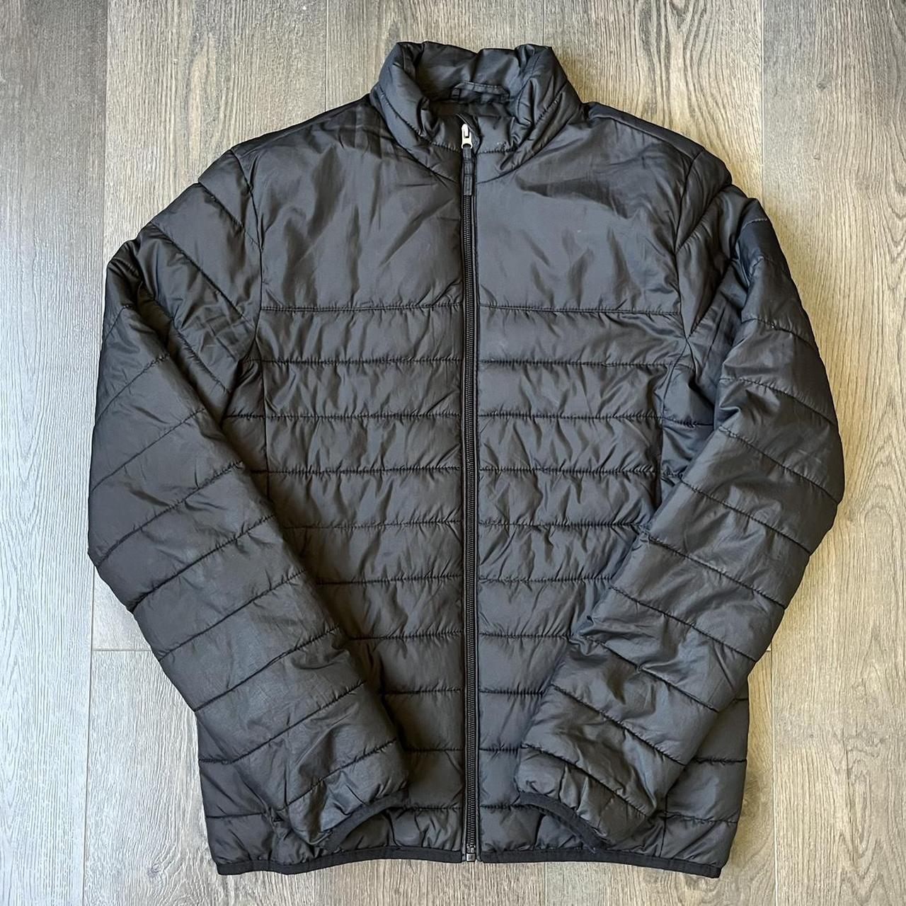 C&A Black Slim Puffer Jacket Size: Men’s... - Depop