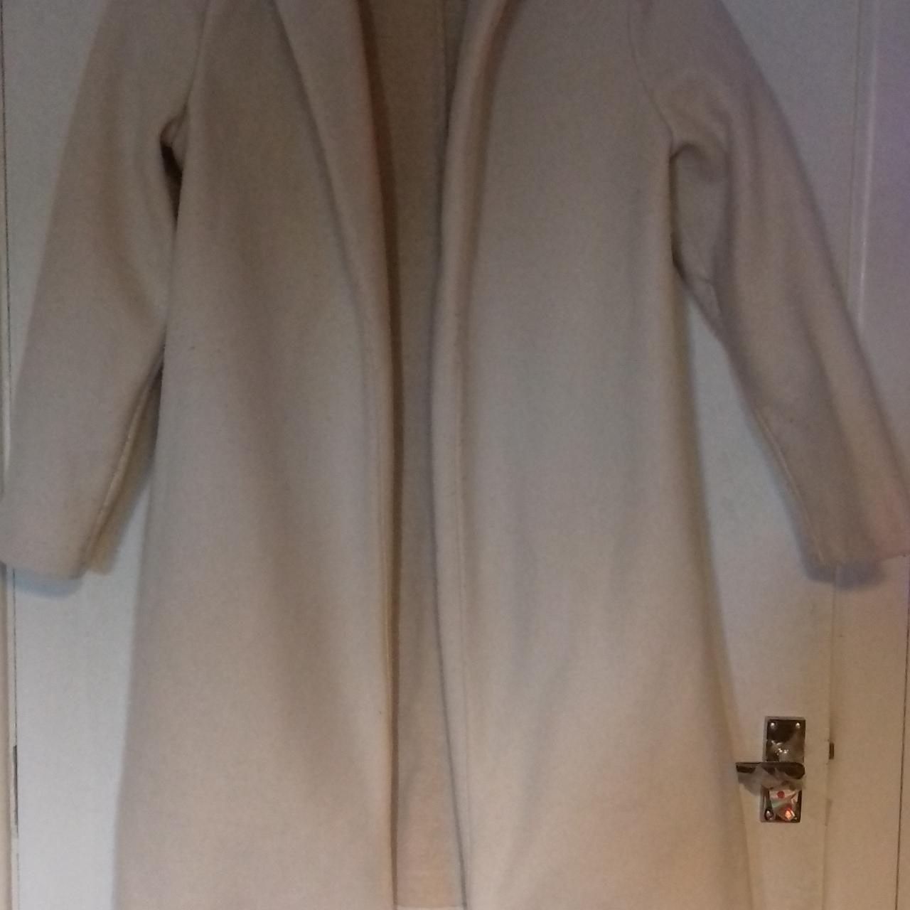 Zara Coat, Size L, Cream Needs some TLC, But... Depop