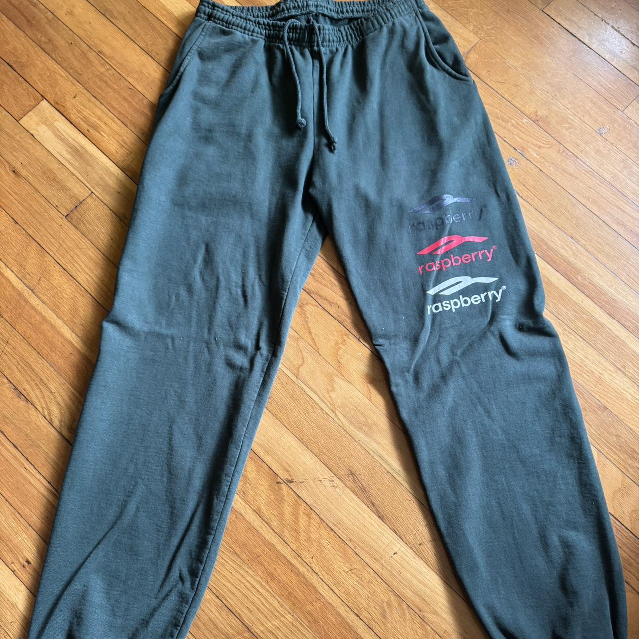 GV Gallery Triple Raspberry Logo Sweatpants -send... - Depop