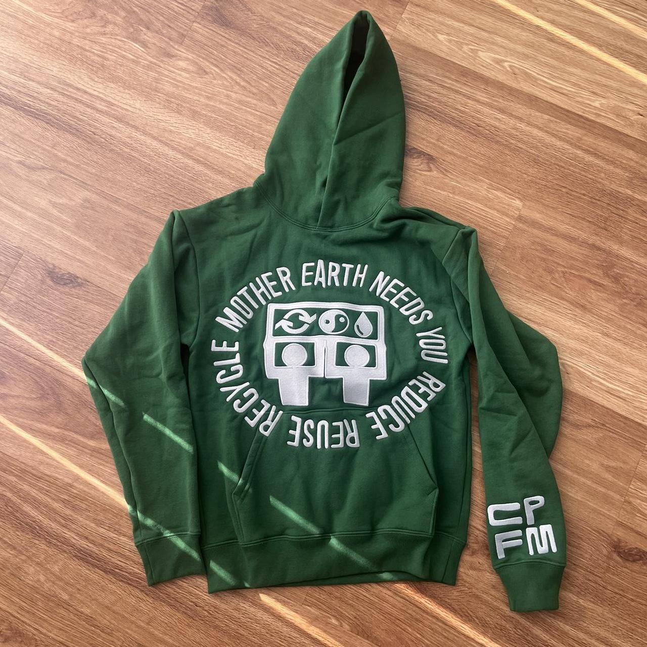 CPFM Green Flash Denim Half Zip Olive Green- Size Large | Depop