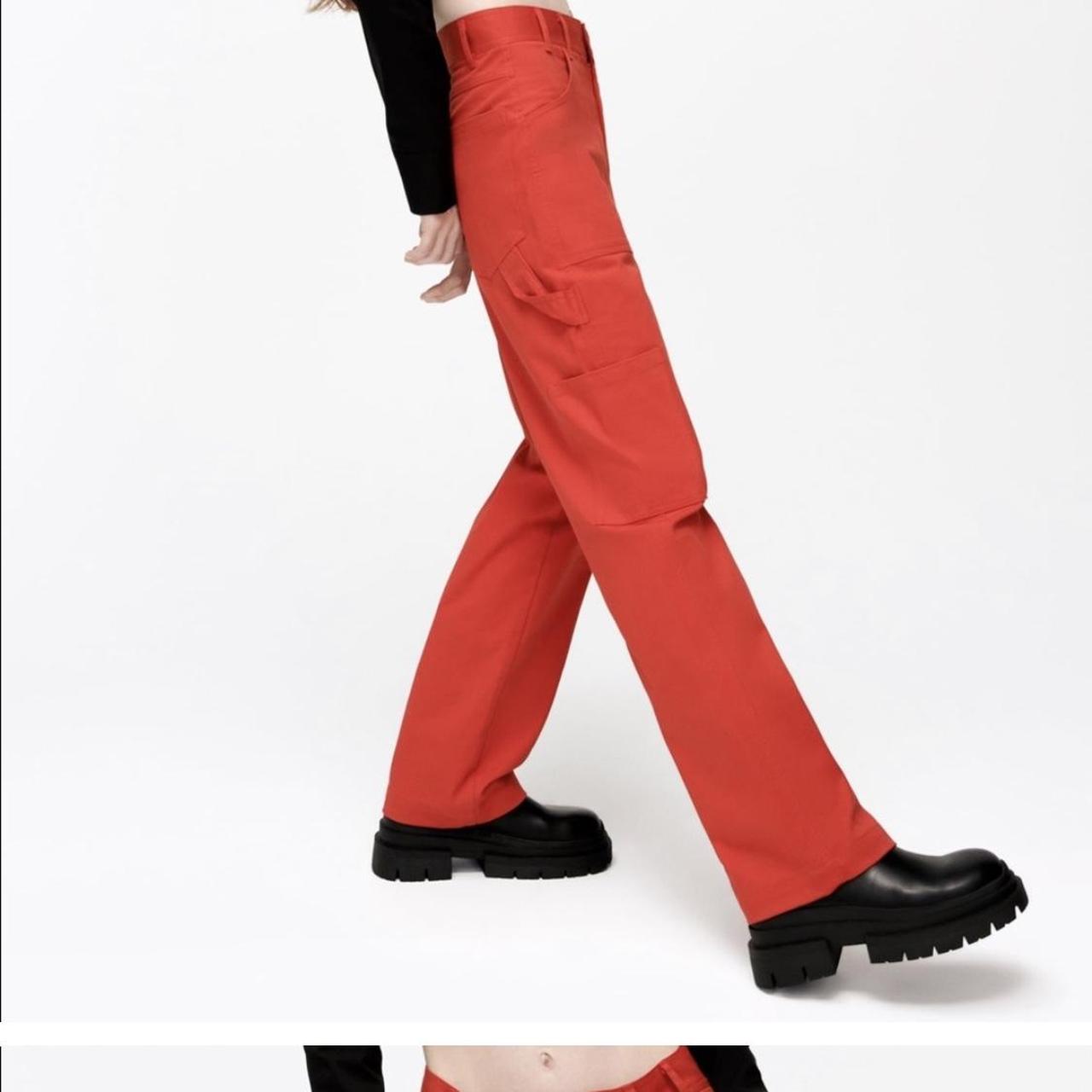 zara-women-s-red-trousers-depop