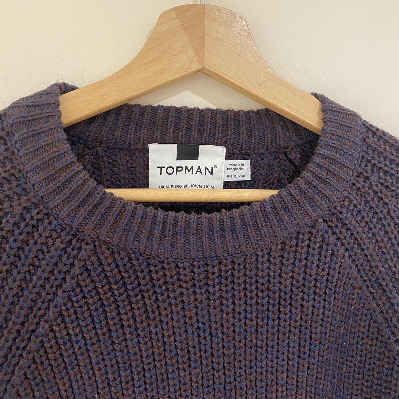 Topman Knit Jumper redish brown colour Very thick... - Depop