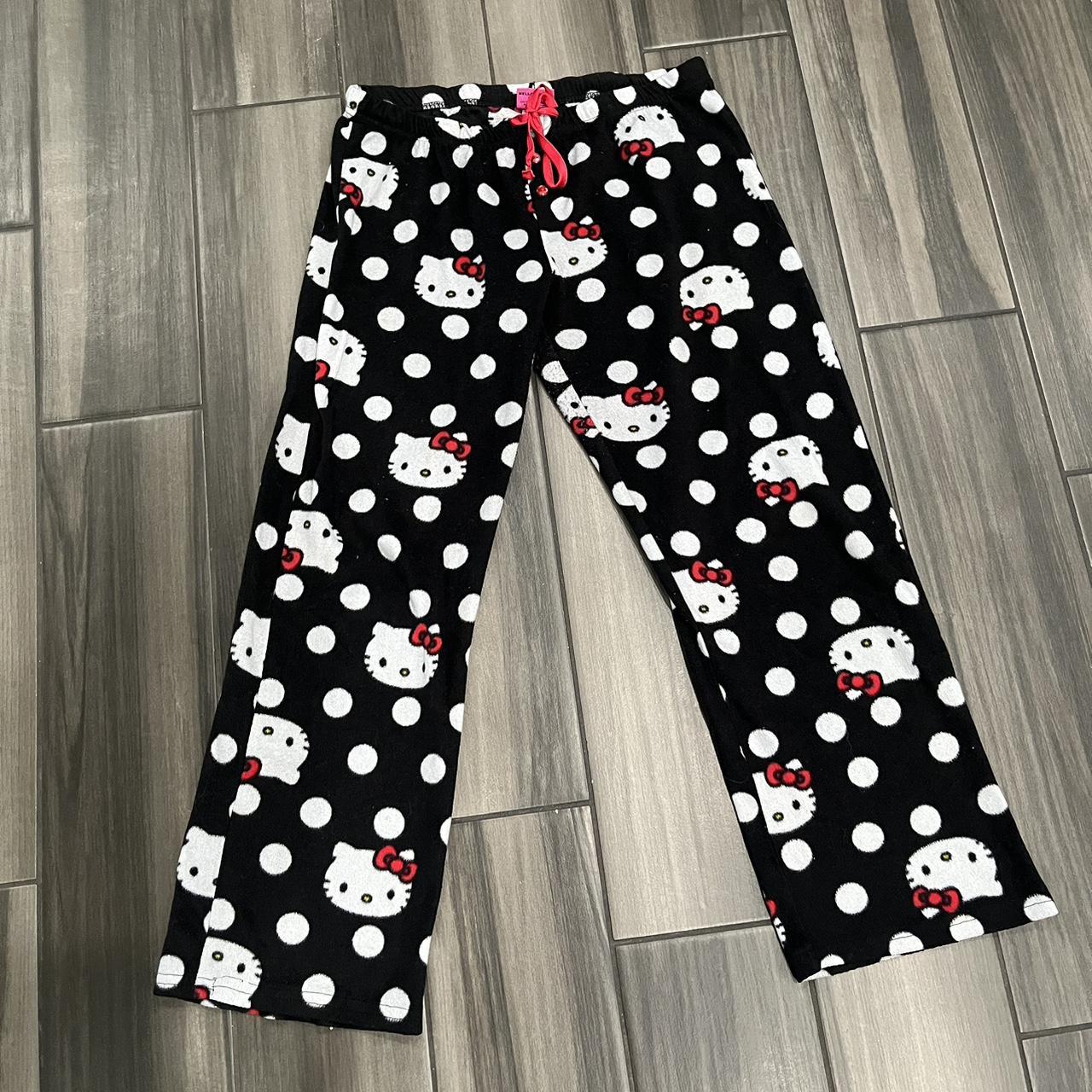 Hello Kitty Women's Black and Red Joggers-tracksuits | Depop