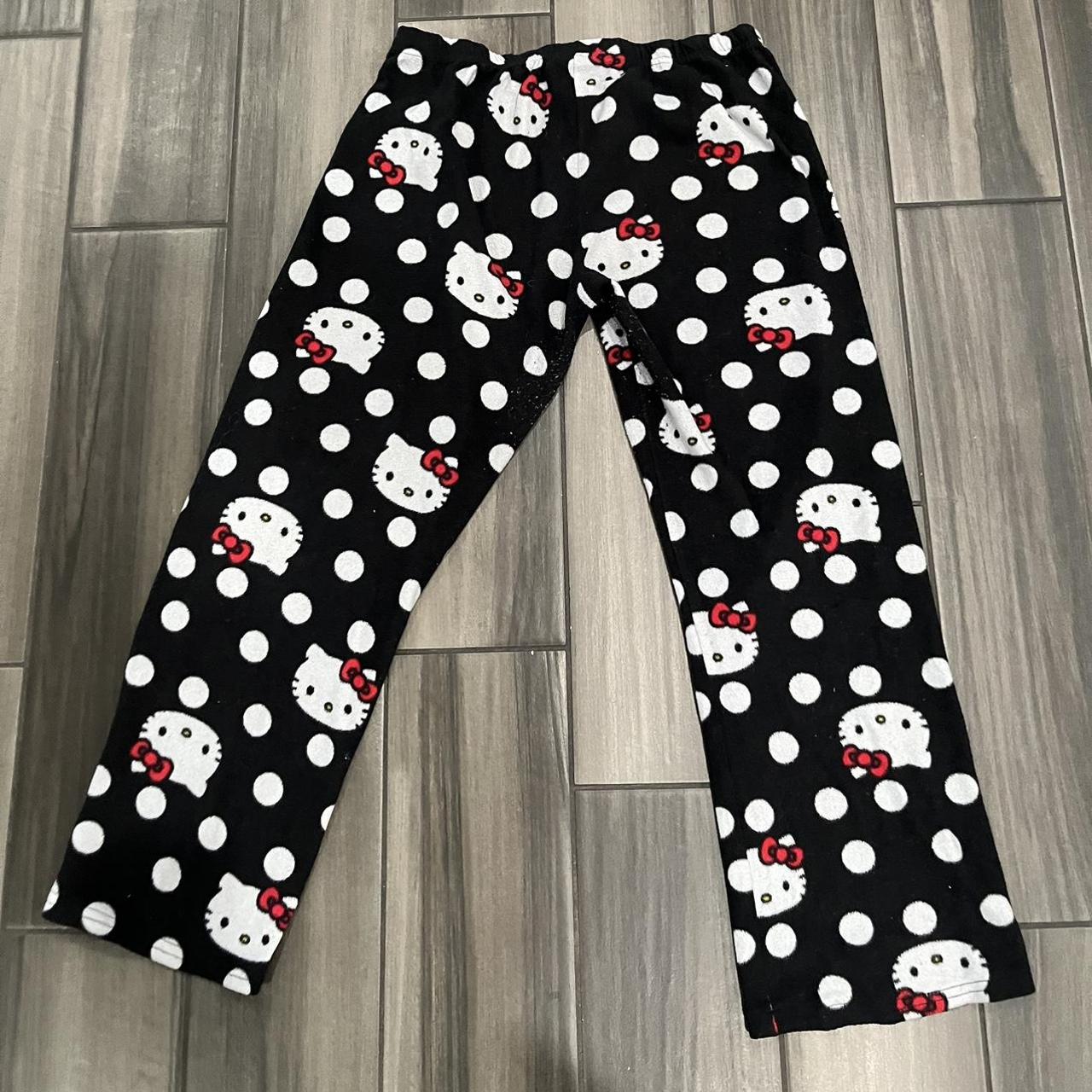 Hello Kitty Women's Black and Red Joggers-tracksuits | Depop