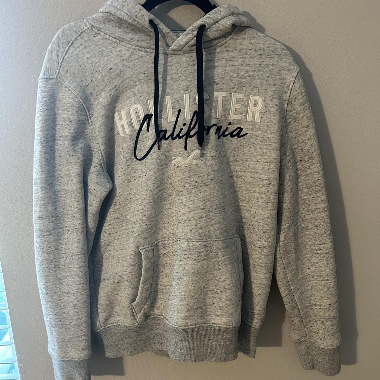 Grey Hollister Hoodie in size Small #streetwear - Depop