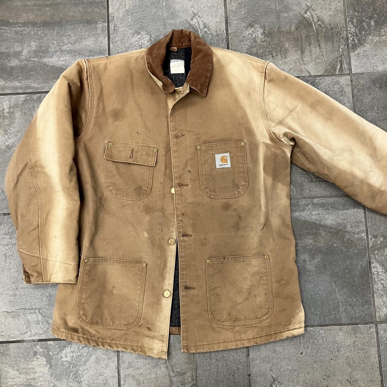 Vintage carhartt blanket lined jacket Craziest fade... Depop
