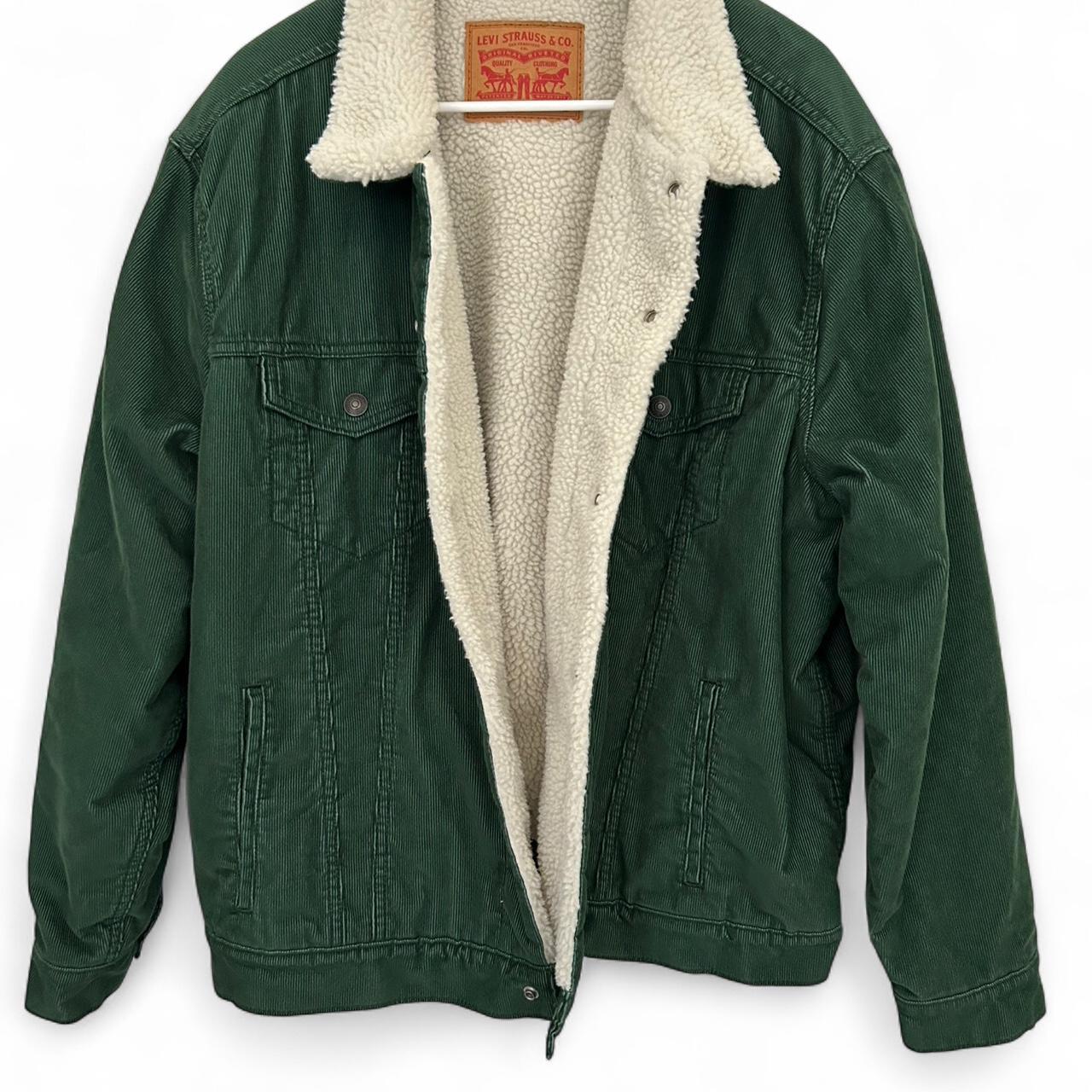 Levi's Men's Jacket Green XL – XL Levi's Green Corduroy Sherpa