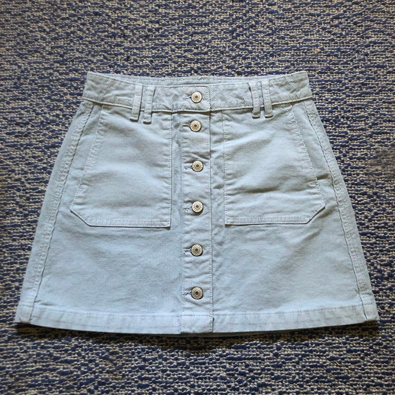 Blue corduroy shop skirt american eagle