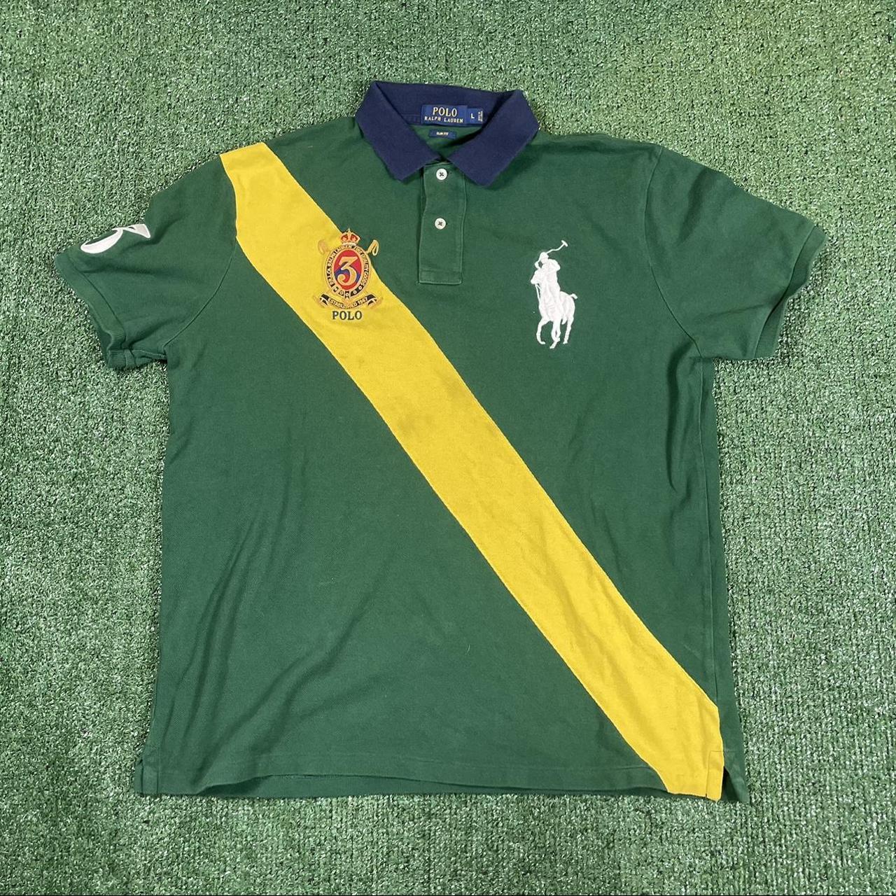 Y2K Polo Ralph Lauren rugby type button polo size... - Depop