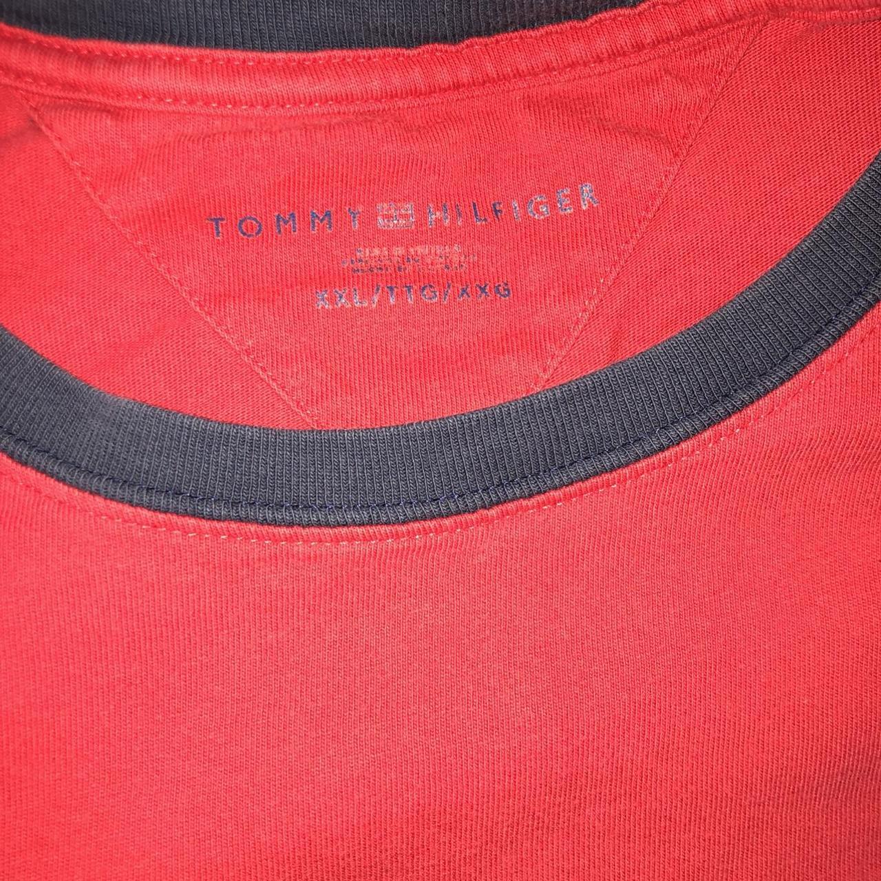 Tommy Hilfiger Men's Red T-shirt | Depop