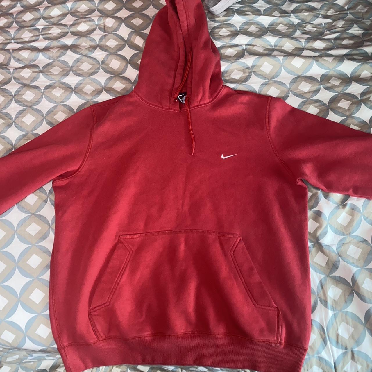 mens red hoodie nike