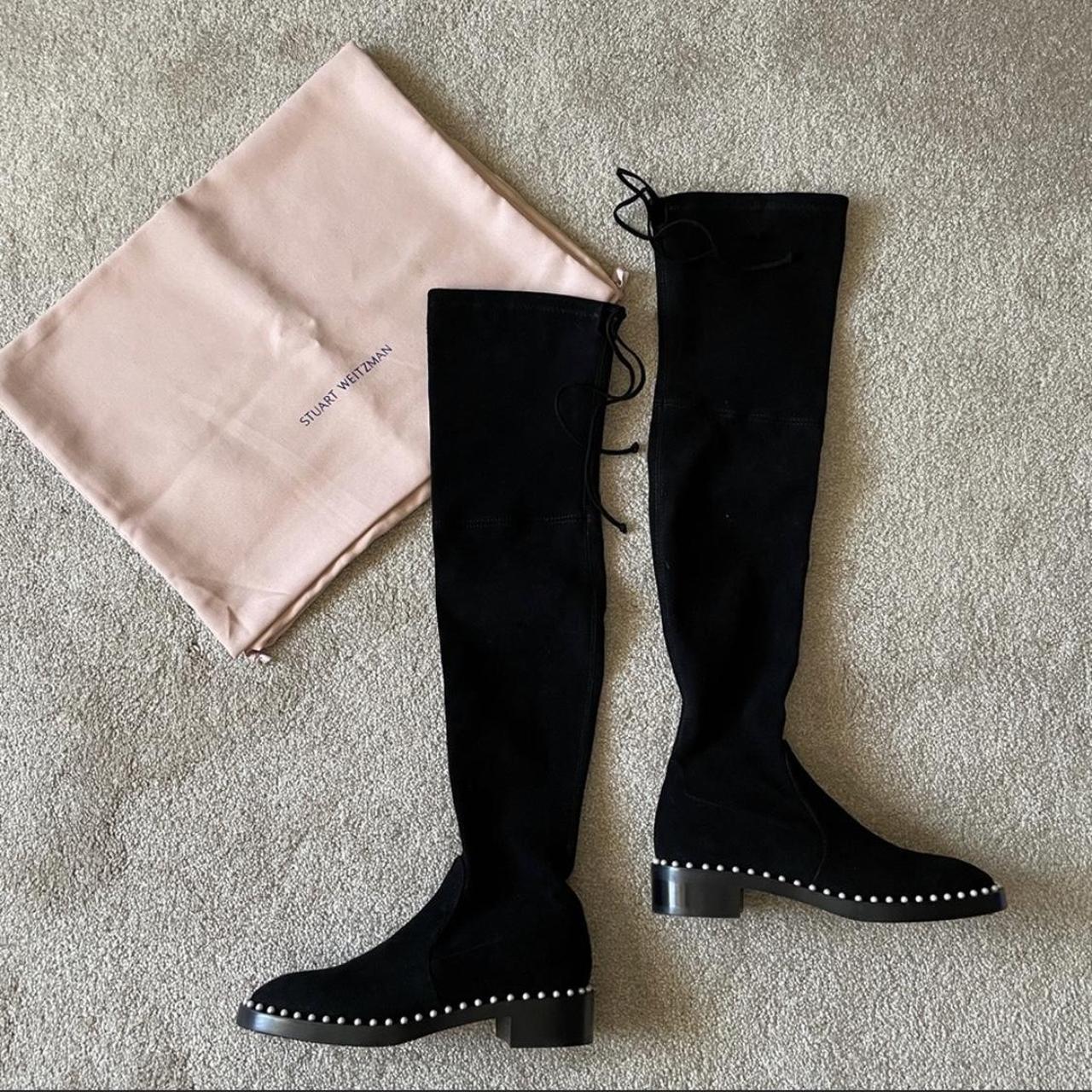 Stuart weitzman hotsell boots with pearls