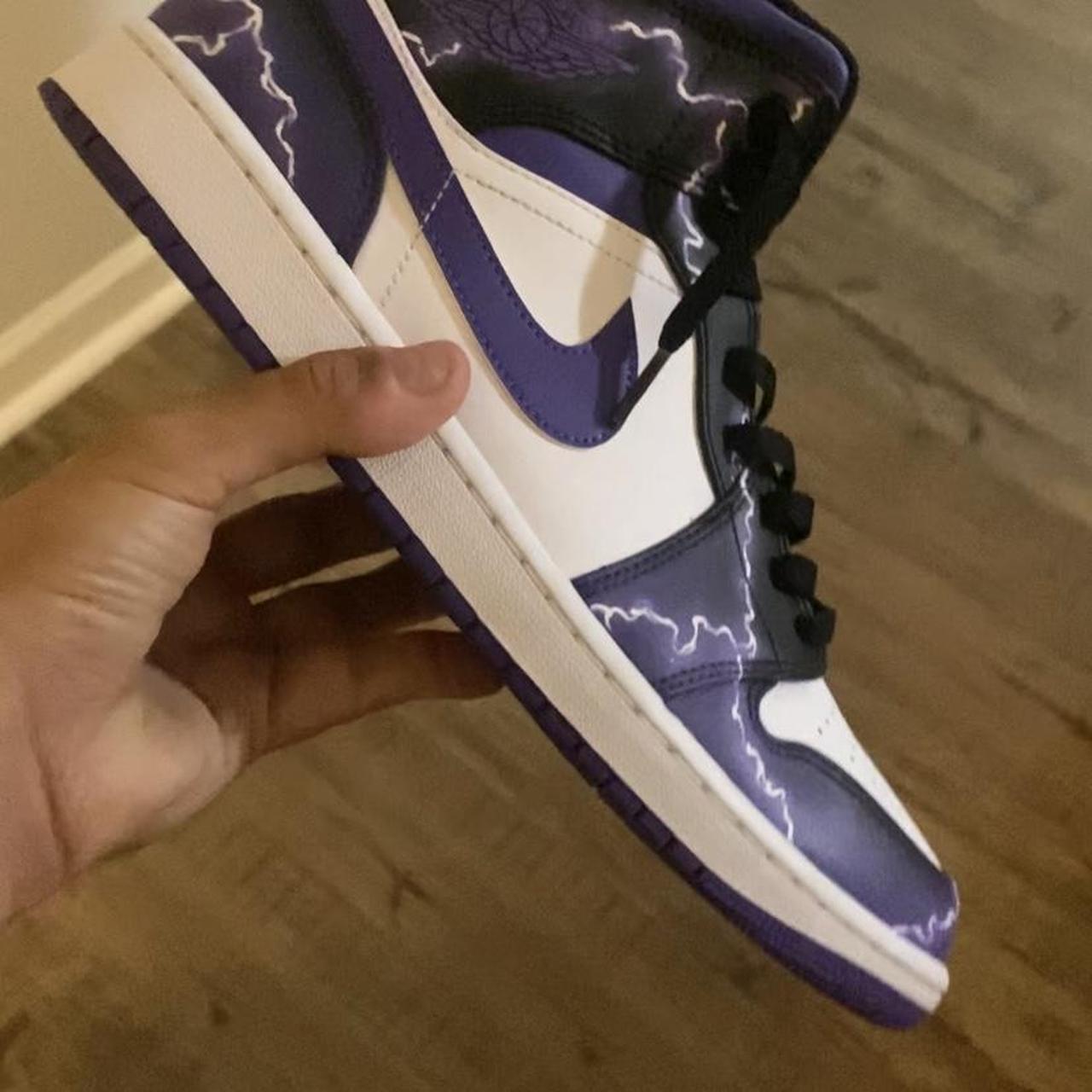 Custom Lightning Nike Jordan 1s- Purple with Colour Changing Paint