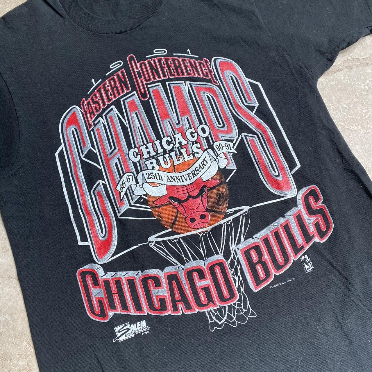 Vintage Chicago Bulls T Shirt 1991 Chicago Bulls Salem -  in