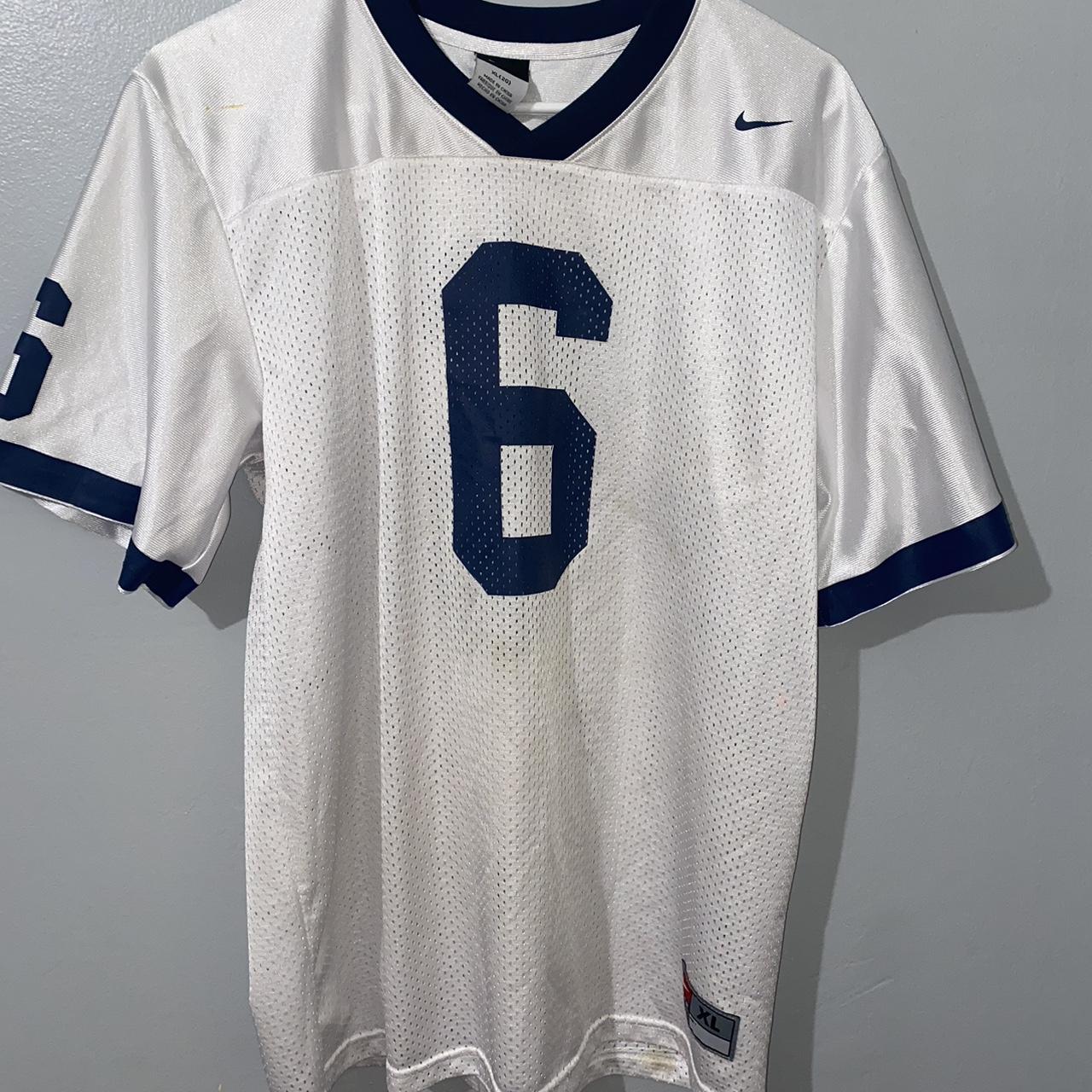 Nike white and navy blue practice Jersey size xl in... - Depop