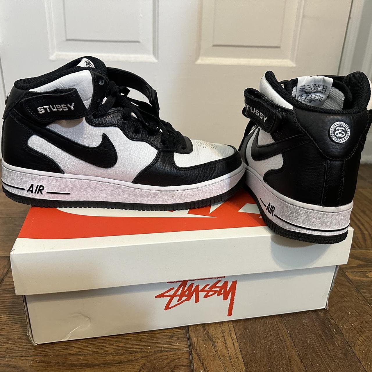 Nike Stussy Air Force 1 Mid Black Us men’s size... Depop