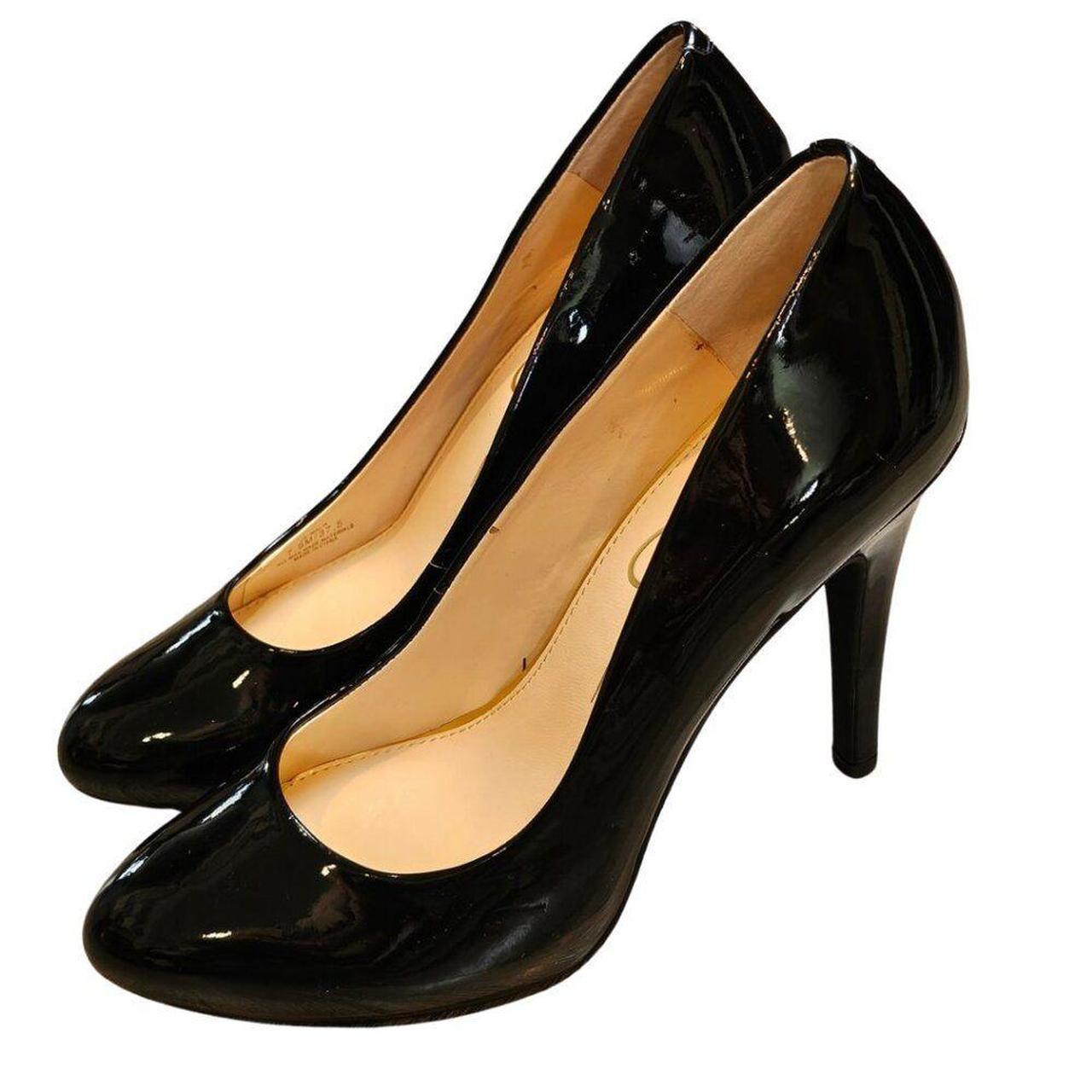 JESSICA SIMPSON Black Patent Pumps High Heel Shoes. Depop