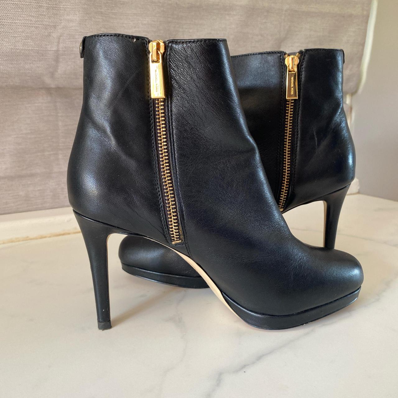 Michael Kors Sammy Platform Ankle Boot in black. Depop