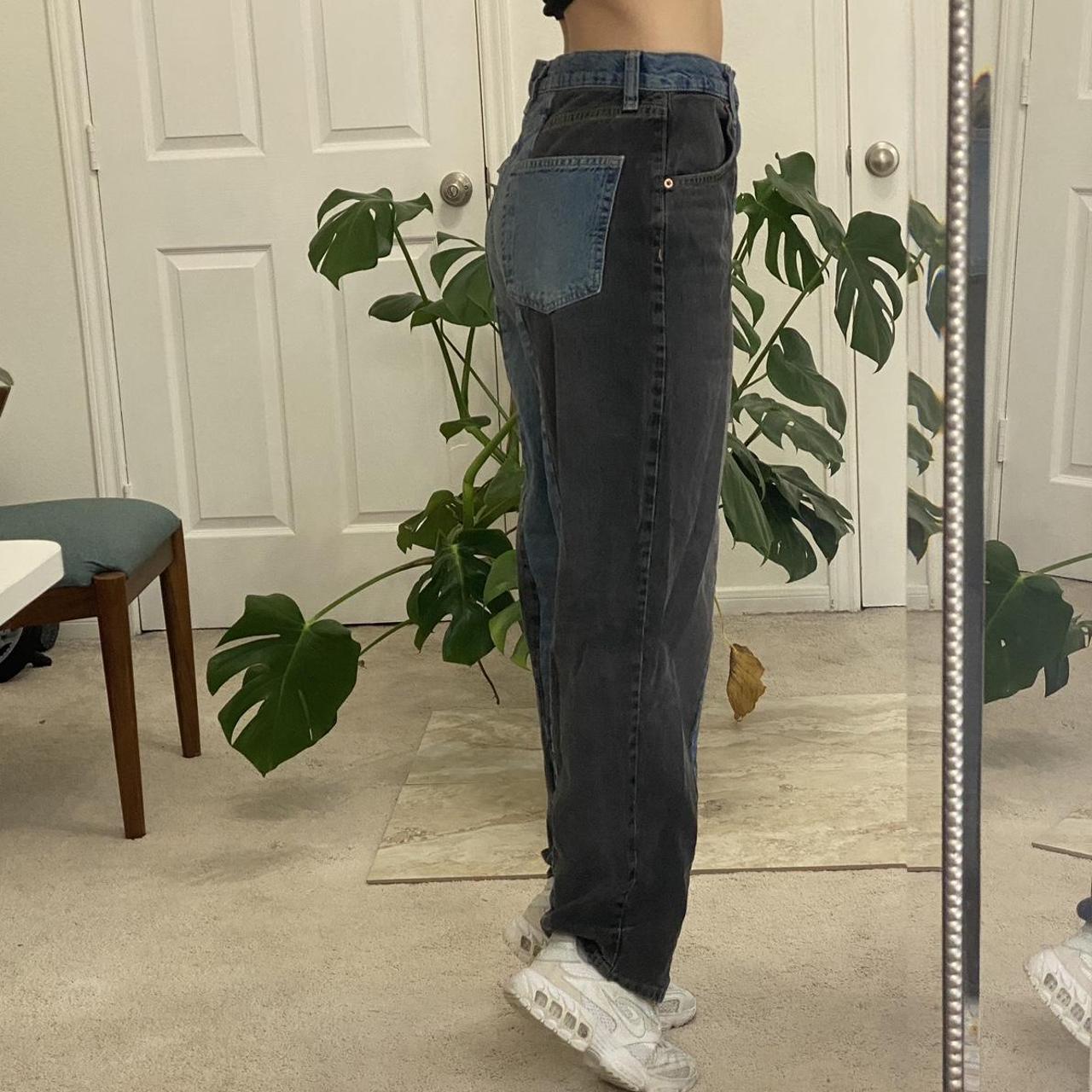 BDG Women's Blue and Black Jeans Depop