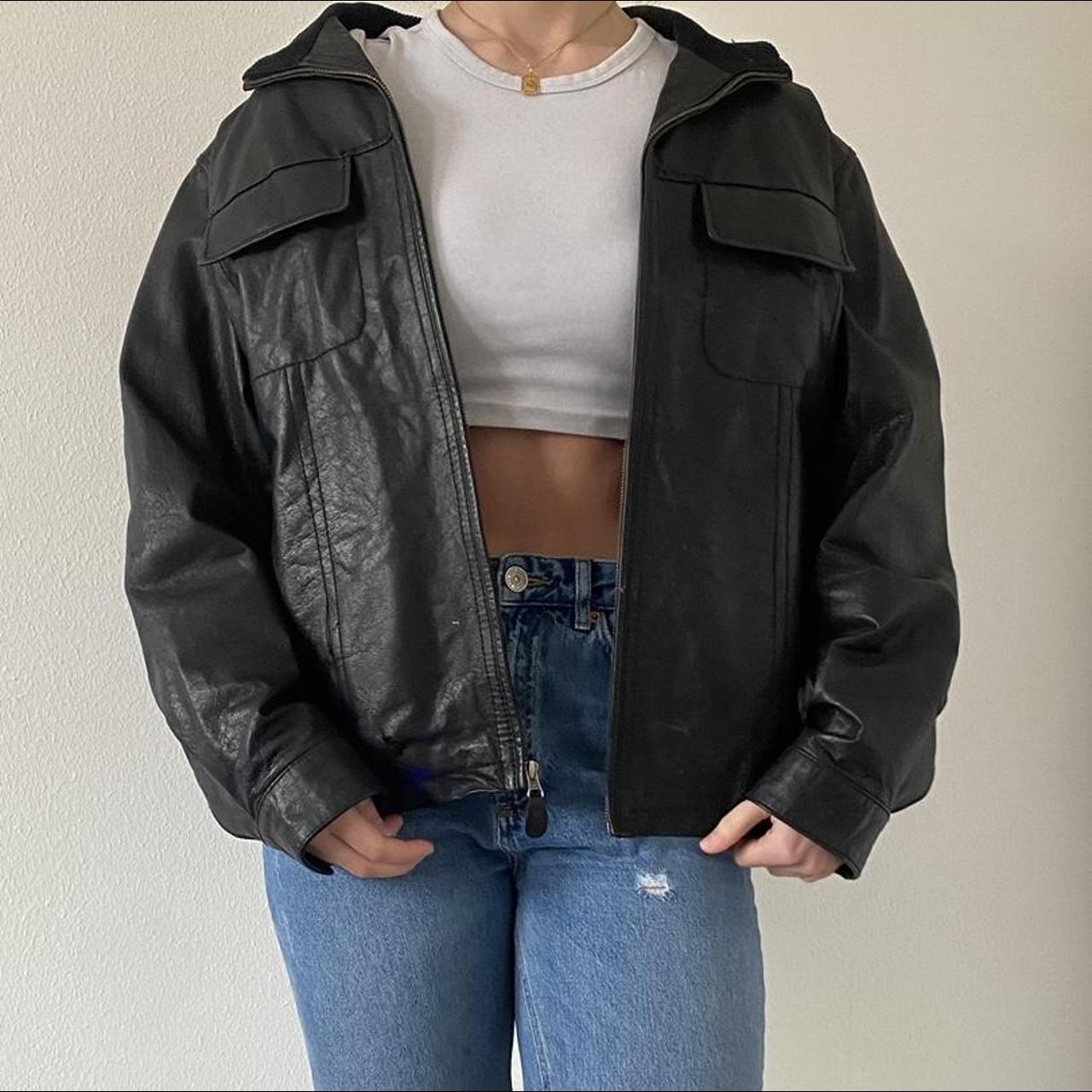 Beautiful St. John’s Bay Leather Jacket with... - Depop