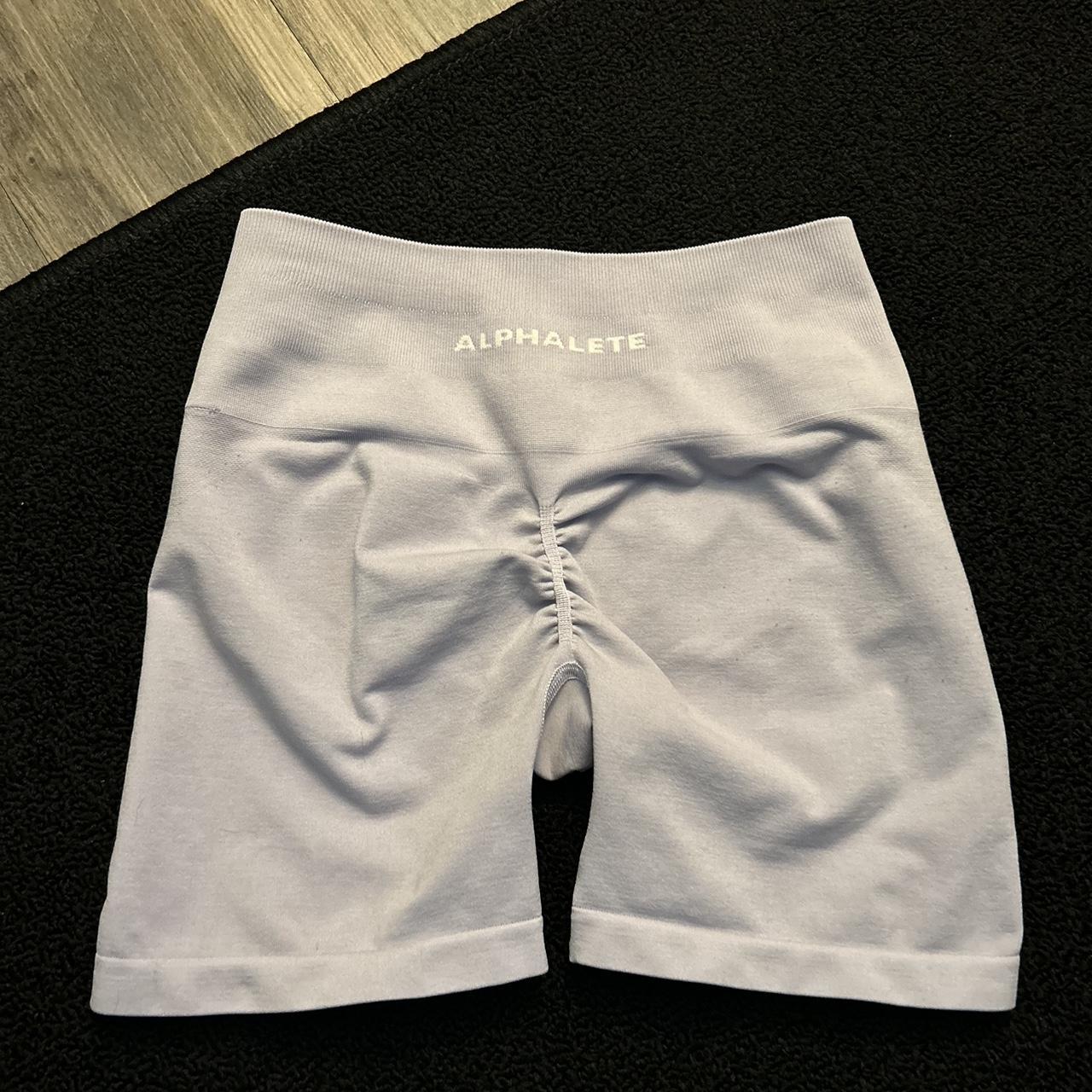 Alphalete shorts. Misty lilac , size small! - Depop