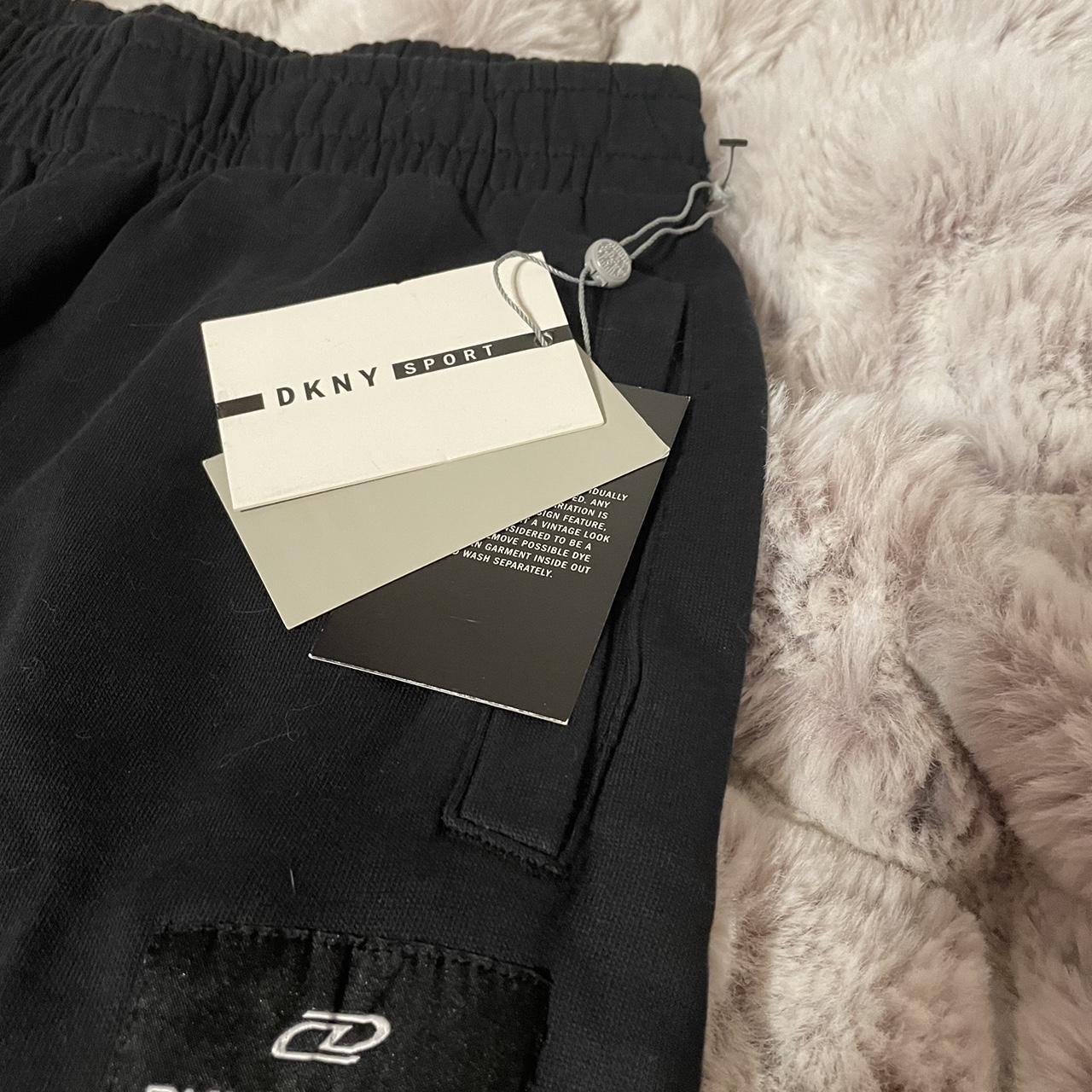 DKNY Women's Black and Pink Joggers-tracksuits | Depop
