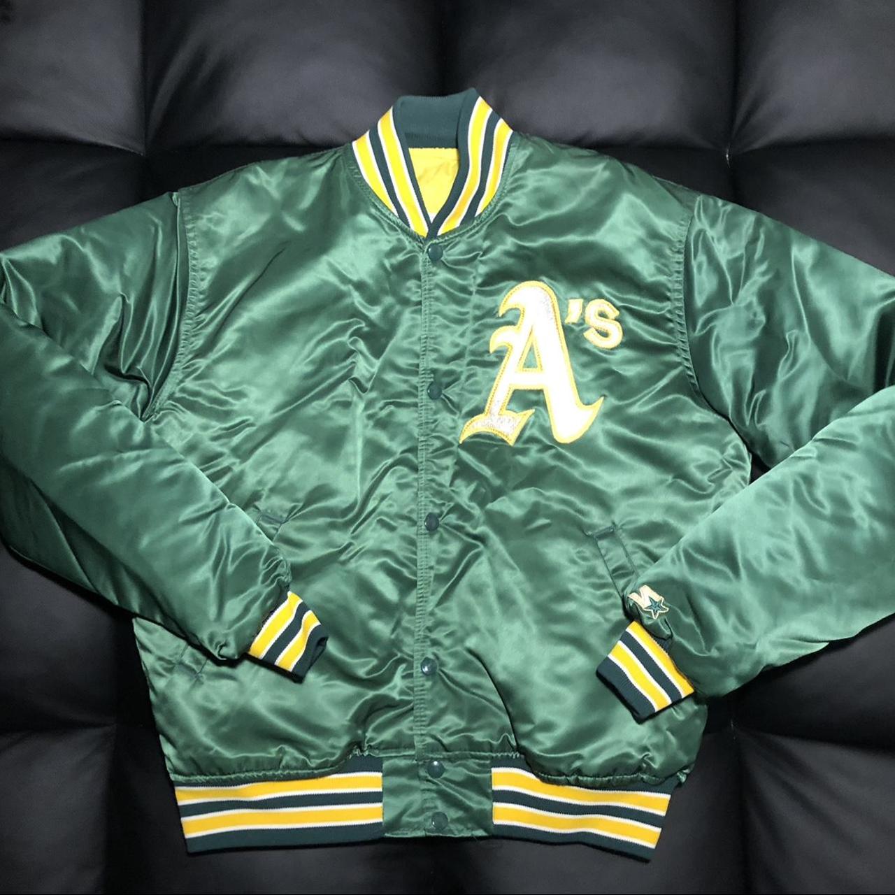Vintage Oakland A’s Starter Jacket size L Made in... Depop