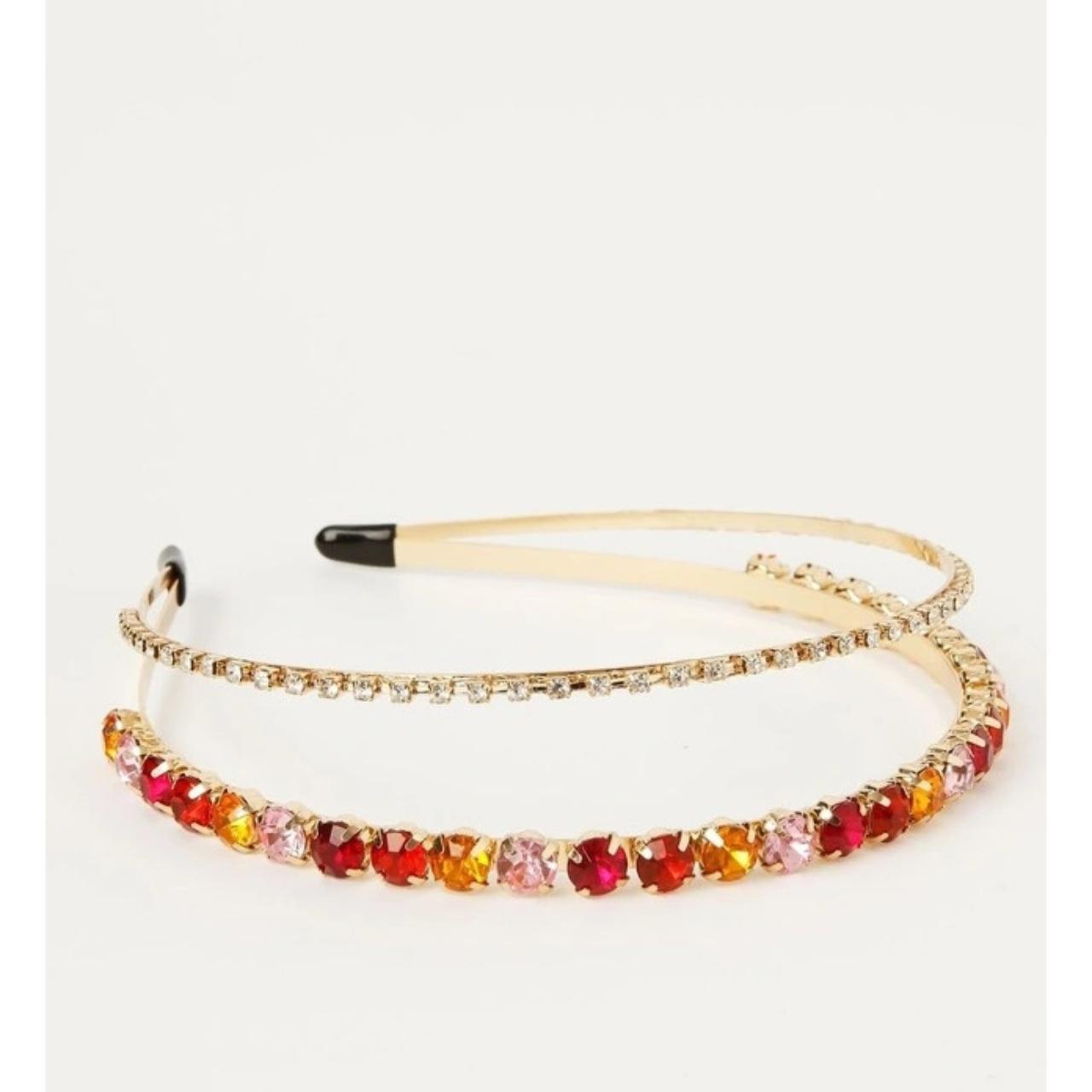 COLLECTION Diamanté Twin Band Headband One... Depop