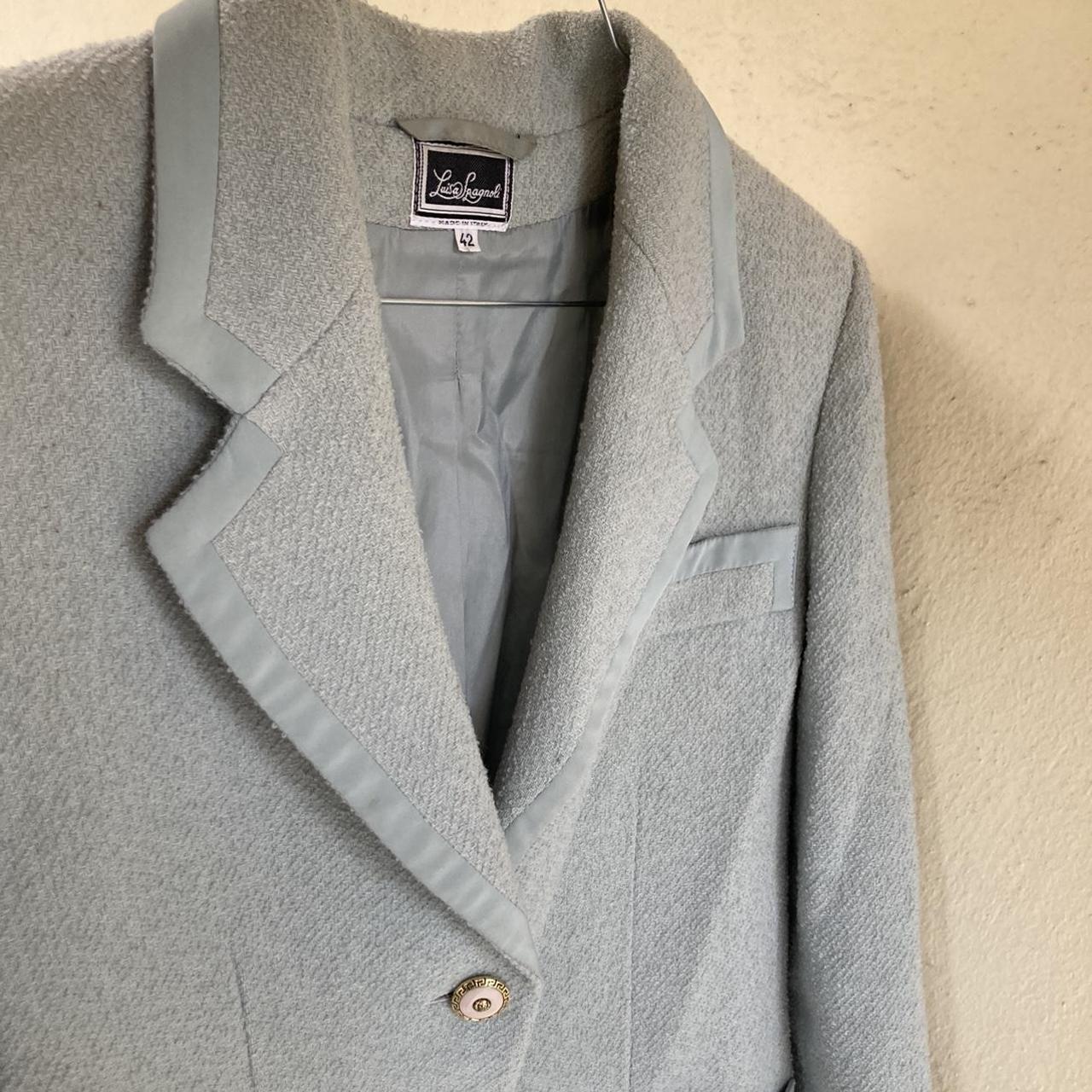 Luis Morais Women's Blue and Green Suit | Depop