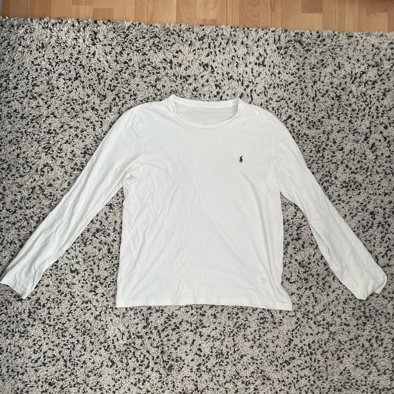 White Ralph Lauren Longsleeve T shirt Small Great... - Depop
