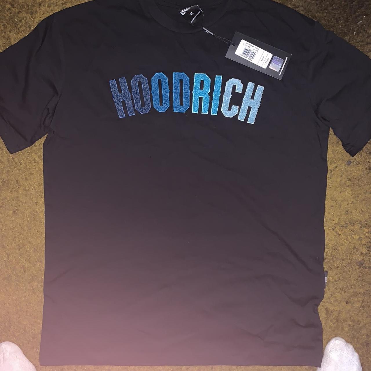 Hoodrich Men's Black And Blue T-shirt | Depop