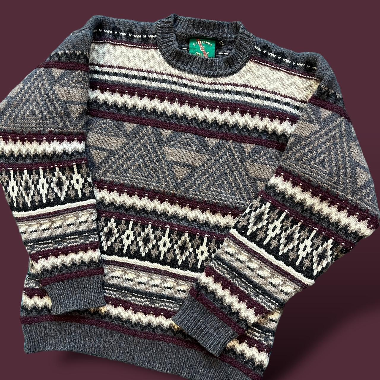 Gaeltarra Ireland 100 pure new wool knitted chunky... Depop